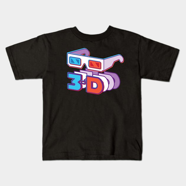 3D Kids T-Shirt by JollyHedgehog